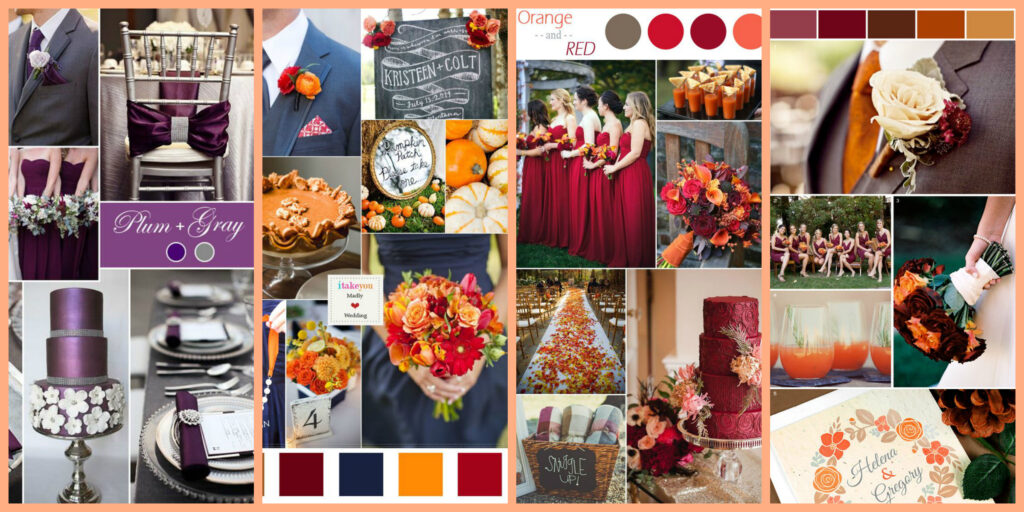 Fall Wedding - Color Palettes