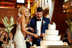 Union Trust wedding cake cutting 
